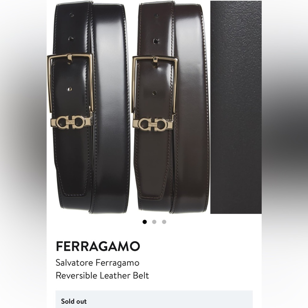 Salvatore Ferragamo Reversible Leather Belt